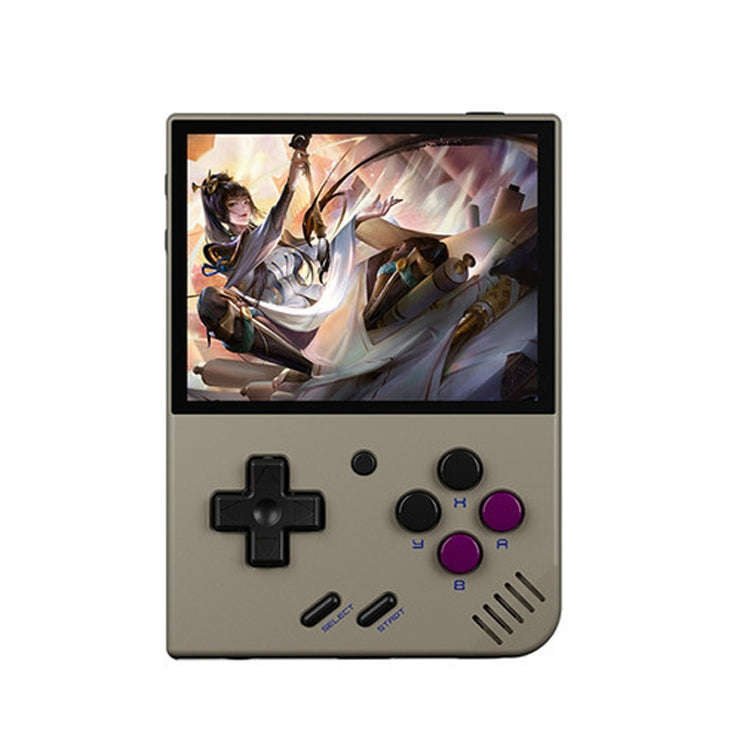 Miyoo Mini Plus 3.5 Inch IPS Screen Retro Handheld Game Console 32GB 9K Games(Grey)