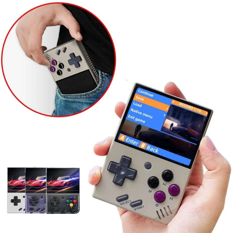 Miyoo Mini Plus 3.5 Inch IPS Screen Retro Handheld Game Console 128GB 25K Games(Grey)