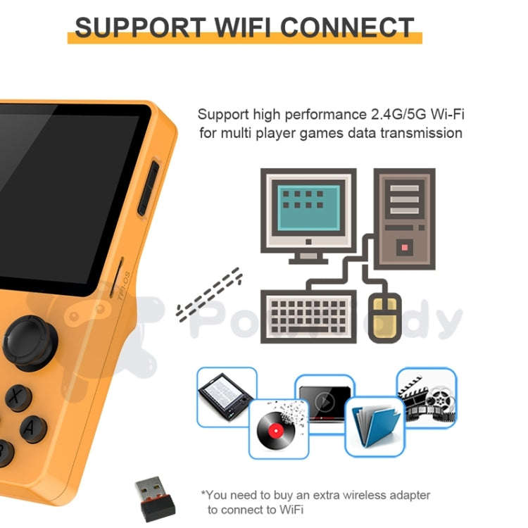 POWKIDDY RGB20S  3.5-Inch IPS Screen Retro Open Source Handheld Game Console 16GB Without Game(Pu...