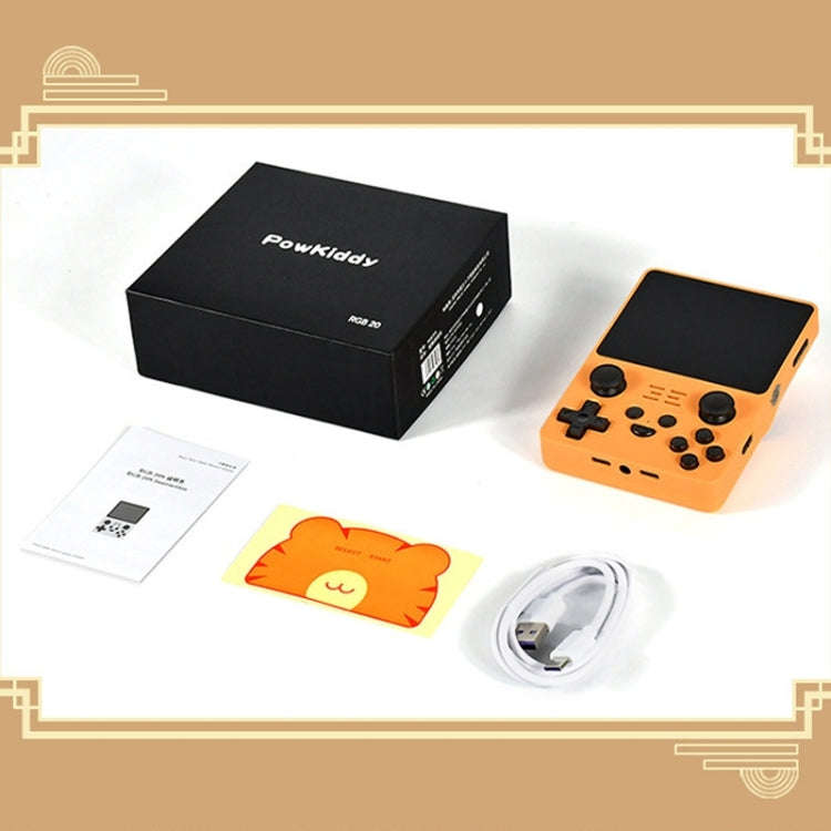 POWKIDDY RGB20S  3.5-Inch IPS Screen Retro Open Source Handheld Game Console 16GB+64GB (Black)