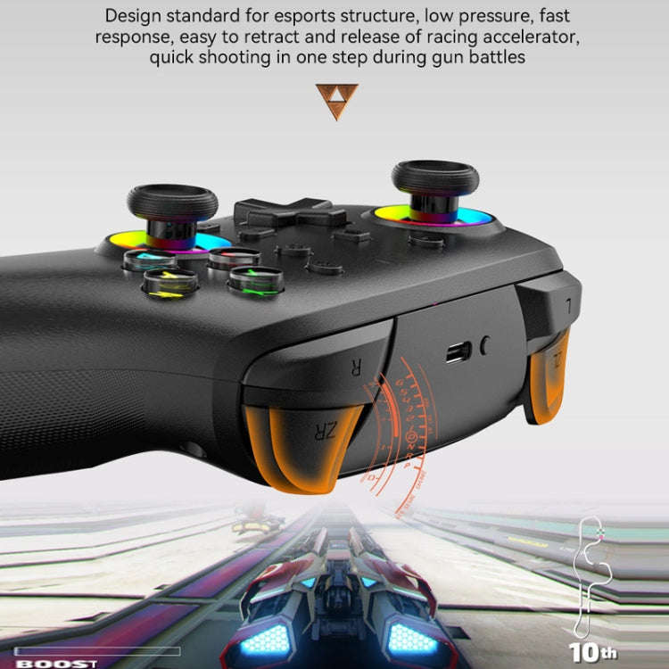 Wireless Bluetooth Somatosensory Vibration Gamepad for Nintendo Switch/Switch PRO, Color: White G...