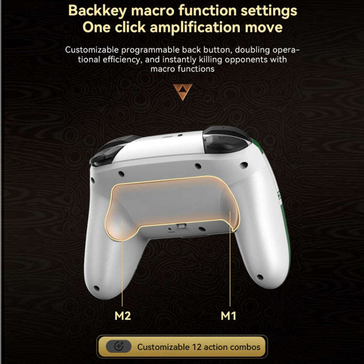 Wireless Bluetooth Somatosensory Vibration Gamepad for Nintendo Switch/Switch PRO, Color: White G...