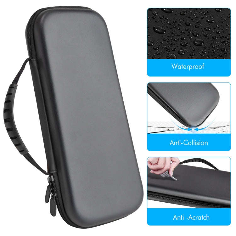 For ASUS ROG Ally Game Console EVA Leather Grain Handbag Clutch Protective Bag(Black)