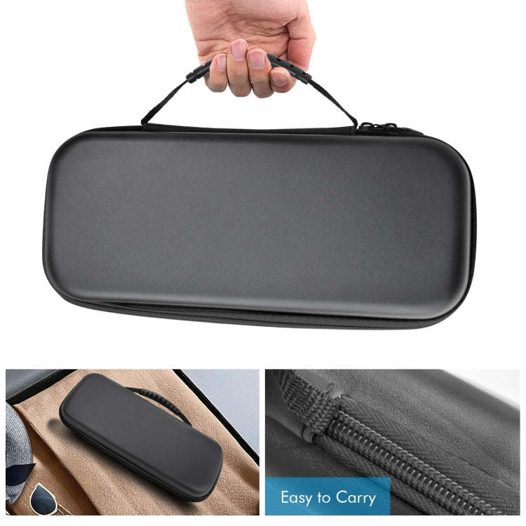 For ASUS ROG Ally Game Console EVA Leather Grain Handbag Clutch Protective Bag(Black)