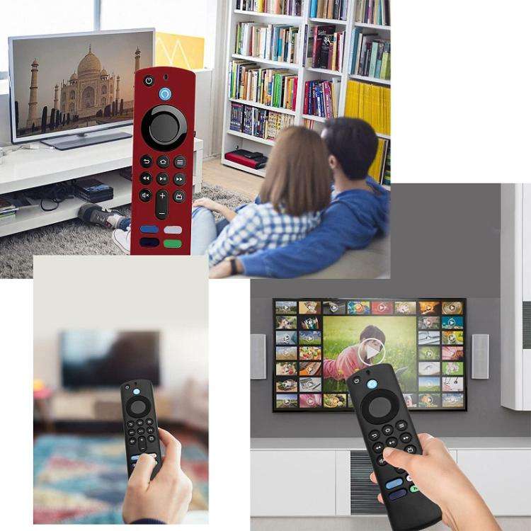 2pcs Remote Control Case For Amazon Fire TV Stick 2021 ALEXA 3rd Gen With Airtag Holder(Midnight ...