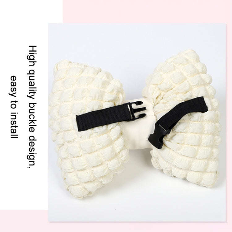 Car Seat Breathable And Comfortable Puff Pillow Upholstery, Color: Lumbar Pillow Beige