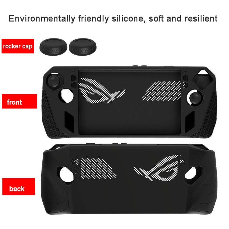 For ASUS Rog Ally Gaming Console Multicolor Silicone Case With 2 Button Caps(Gold)