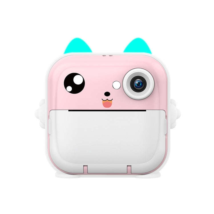 Children Instant Camera Mini Thermal HD Printer Video Photo Digital Camera, Spec: 32G  Pink