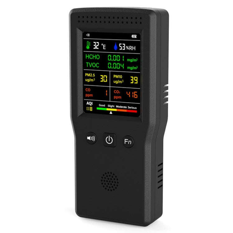 9 In 1 Air Quality Detector Handheld High Precision Formaldehyde Detector(Black)