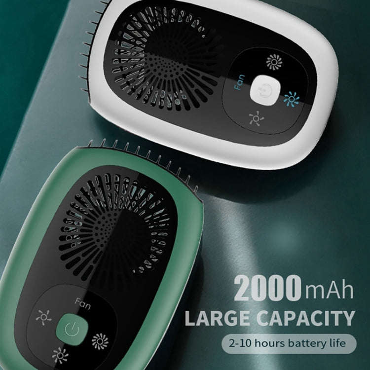 Leafless Hanging Neck Fan Mini Handheld Fan USB Rechargeable Fan With Negative Ions Green