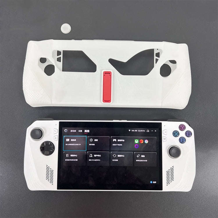 For ASUS ROG Ally Handheld Game Console Silicone Drop-proof Protective Case All-inclusive Case(Blue)