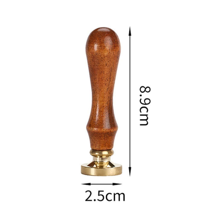 Christmas Series Fire Lacquer Seal Wood Grain Handle+Brass Seal Head(SD-65)