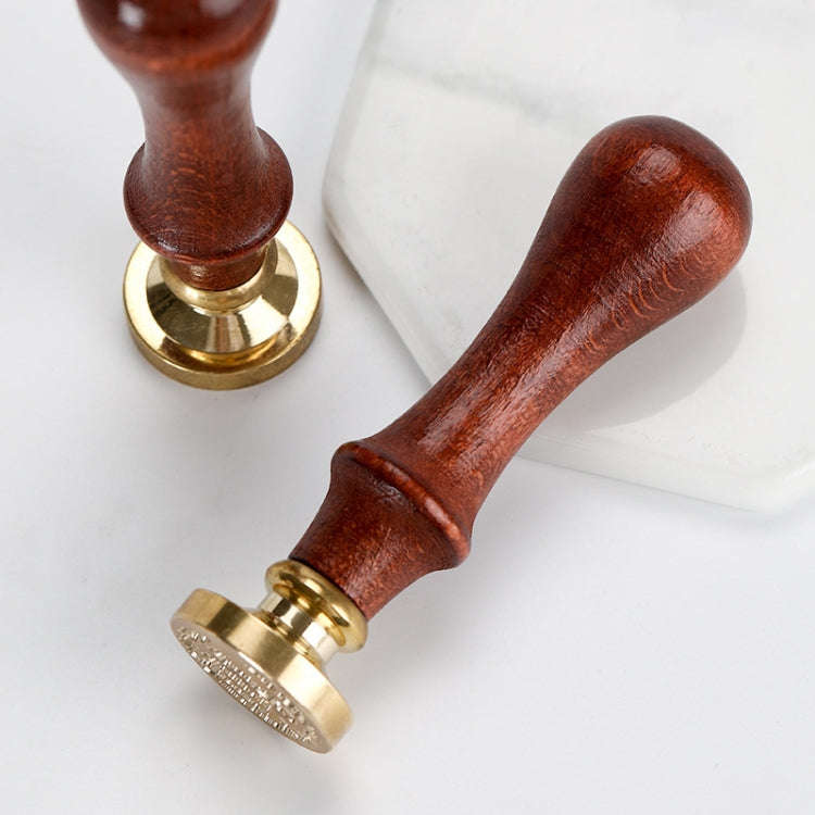 English Letters Series Fire Lacquer Seal Toxca Handle+Brass Seal Head(YW-04 Good Luck)