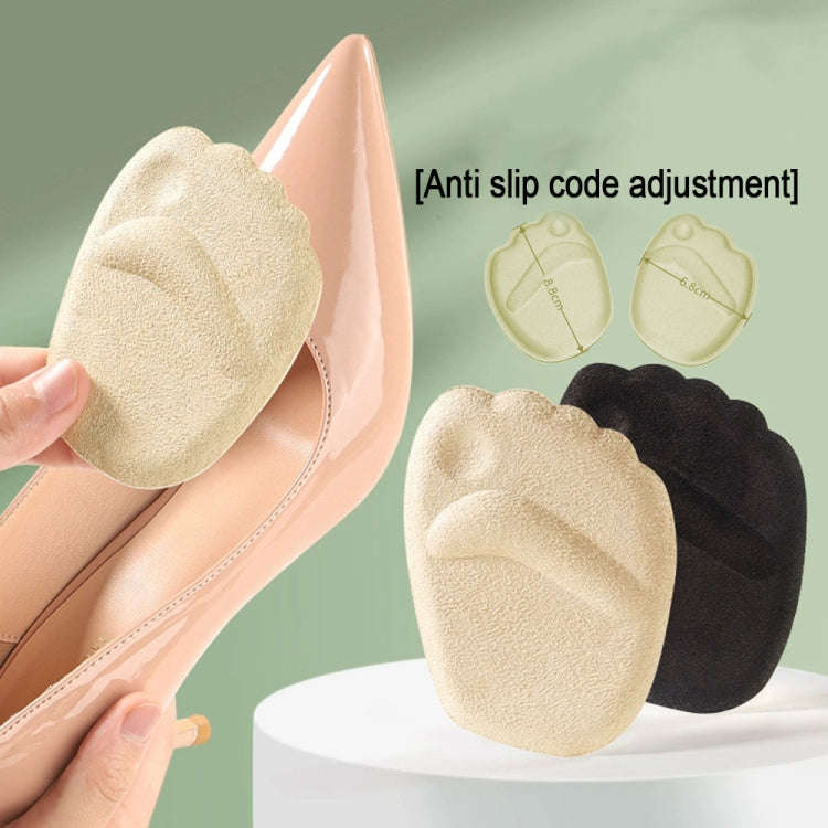 10pairs 4D Sponge Non-slip Forefoot Pad High Heels Mat(Black)