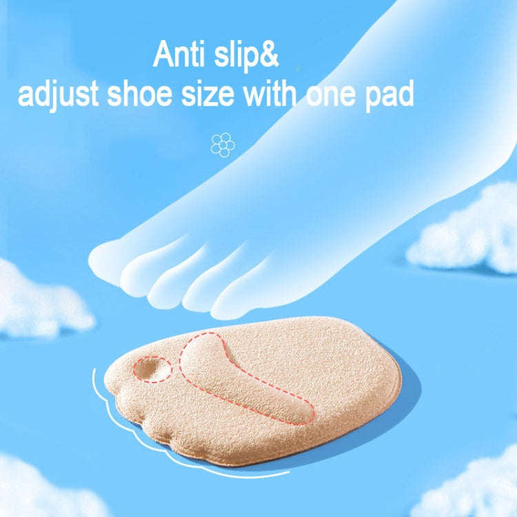 10pairs 4D Sponge Non-slip Forefoot Pad High Heels Mat(Black)