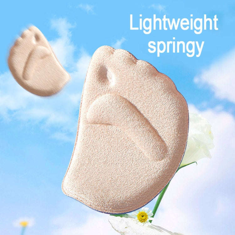 10pairs 4D Sponge Non-slip Forefoot Pad High Heels Mat(Beige)