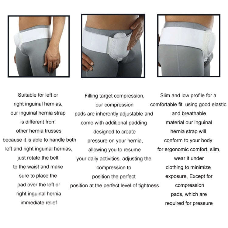 Adult Hernia Belt Groin Protection Belt, Color: White