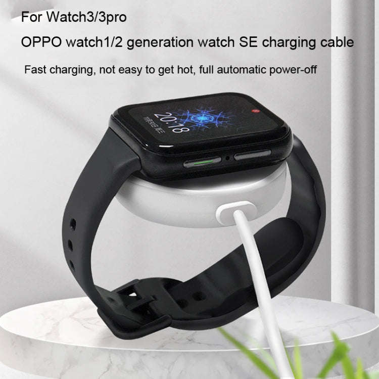 For OPPO Watch 3 Pro Watch USB Port Magnetic Charger Charging Cable(White)