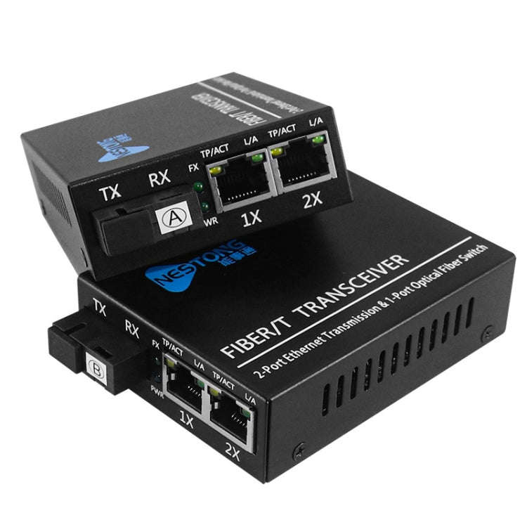 NESTONG 100M Single-Mode Fiber Optic Transceiver POE Photoelectric Converter,CN Plug