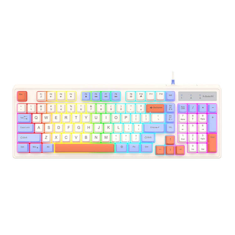 K-Snake Wired E-Sports Keyboard Mouse Mechanical Feel 98 Key Desktop Computer Notebook Keyboard, ...