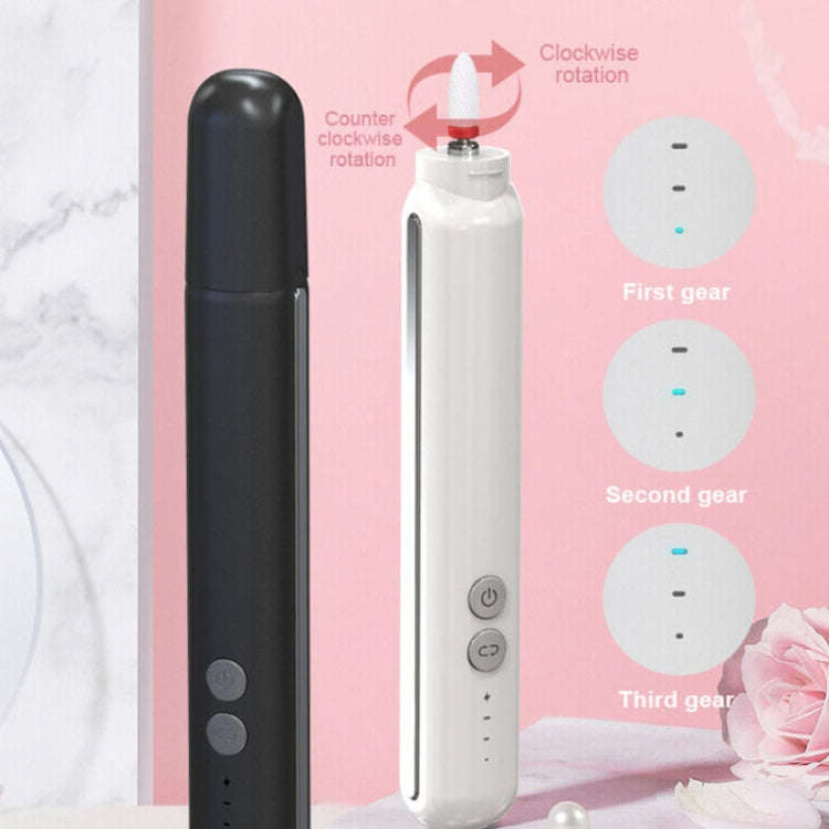 Rechargeable Nail Drill Machine Set with Ceramic Drill Bit Spot Lighting(Red)
