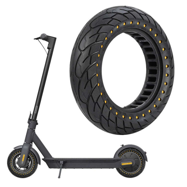 For Kugoo M4 Electric Scooter 10 Inch Inflatable Honeycomb Solid Run-flat Tire(36mm Slot Yellow)