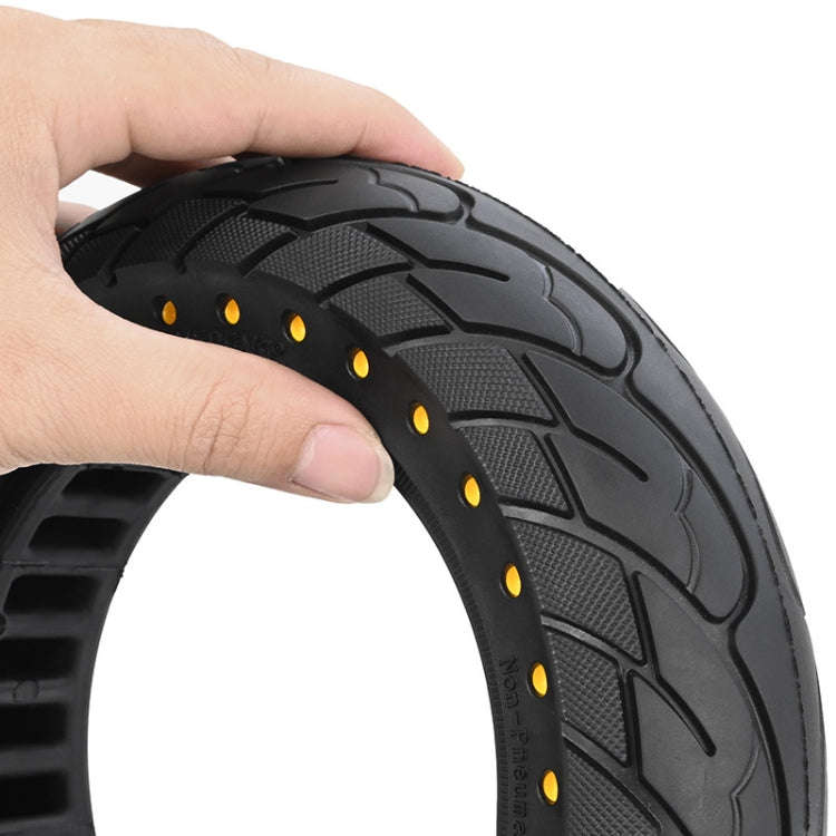 For Ninebot MAX G30 Electric Scooter 10x2.5 Inflatable Honeycomb Solid Run-flat Tire(44mm Slot Ye...