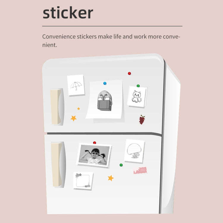 X6 200DPI Student Homework Printer Bluetooth Inkless Pocket Printer White 5 Printer Papers+5 Stic...