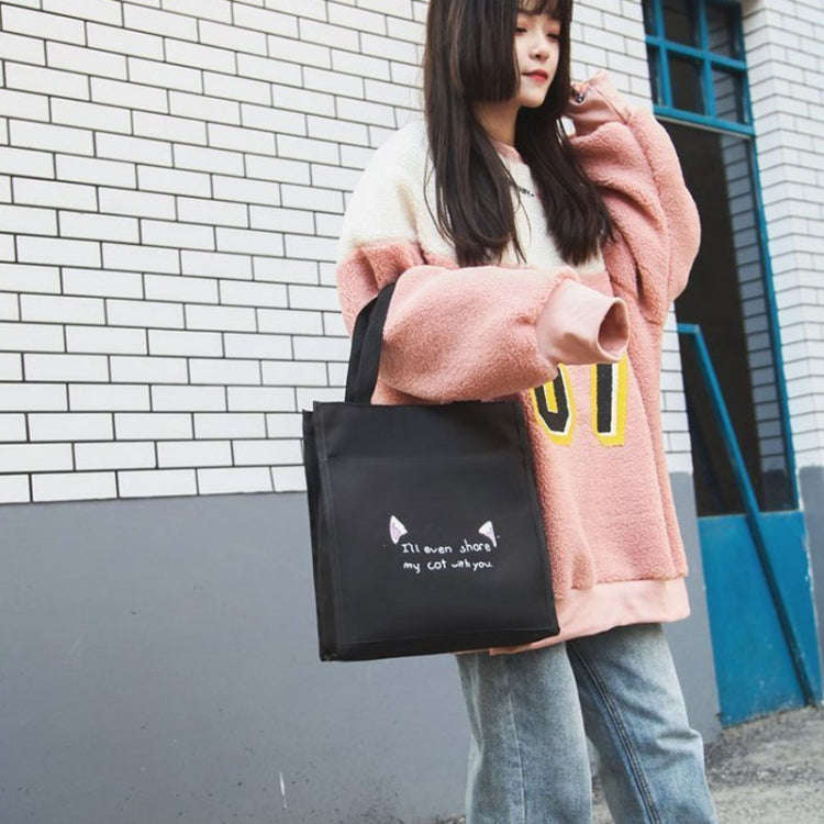 4pcs /Set Student Schoolbag Casual Outdoor Traveling Shoulder Bag(Black)