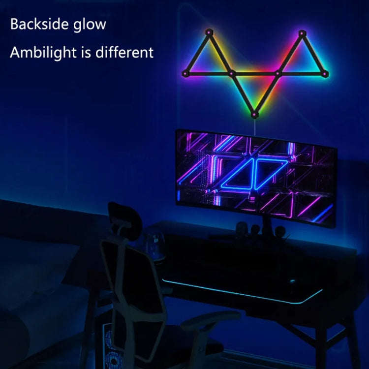 6 pcs /Set LED WIFI Graffiti Bluetooth Smart Splicing Quantum Light DIY Atmosphere Lighting With ...