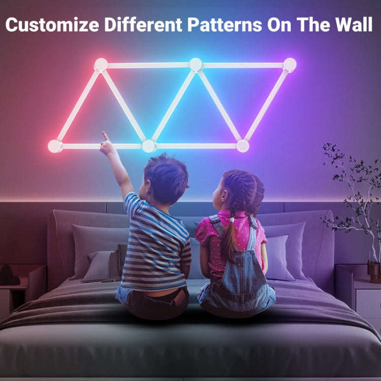 6 pcs /Set LED WIFI Graffiti Bluetooth Smart Splicing Quantum Light DIY Atmosphere Lighting With ...