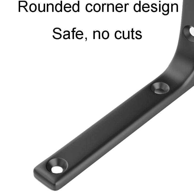 100x100mm Arc Triangle Bracket Stainless Steel I Type Support Holder With Screw(White)