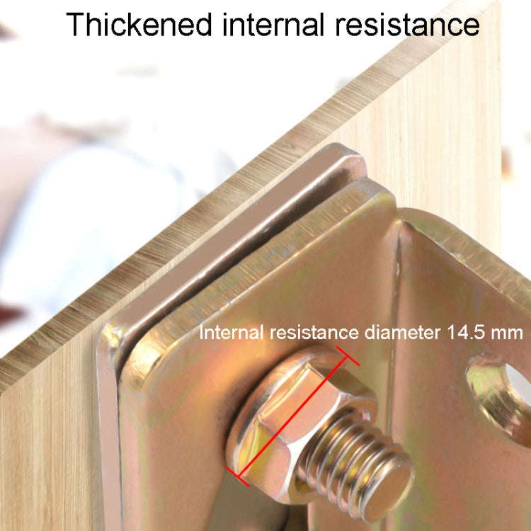 Bed Hinge Pendant Bed Accessories Furniture Hardware Corner Code With Screws, Model: Lengthened A...