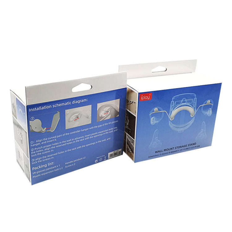 iplay Universal VR Wall-mounted Storage Bracket  For Quest 3/2 Pico 4/3 PS5 VR(White)