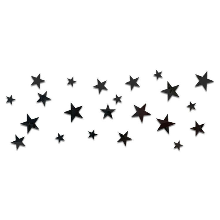 20pcs /Set Acrylic Stars Mirror Stereo Wall Stickers Home Decoration Soft Mirror(Gold)