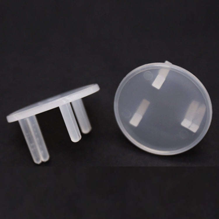 UK 3-Hole Baby Socket Protection Cover, Style: Round Transparent