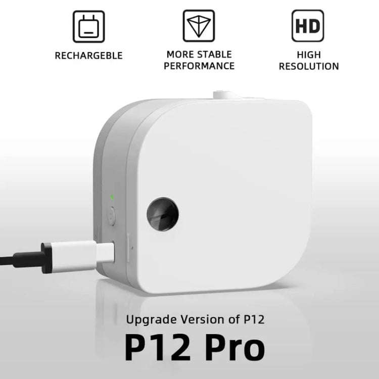 Phomemo P12Pro Li-Ion Battery Compact Bluetooth Convenient Self-Adhesive Thermal Label Printer(Wh...