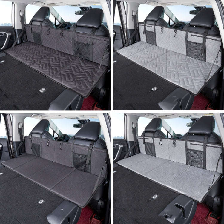 Car Camping Bed Folding Board SUV Rear Row Extension Board For Tesla, Color: Black Embossed