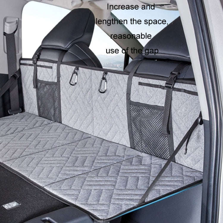 Car Camping Bed Folding Board SUV Rear Row Extension Board For Tesla, Color: Black Embossed