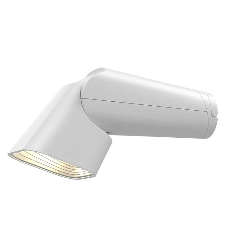 Multifunctional Reading Desk Lamp Flashlight Wall Mounted Bedside Lamp Folding Camping Lamp(White)