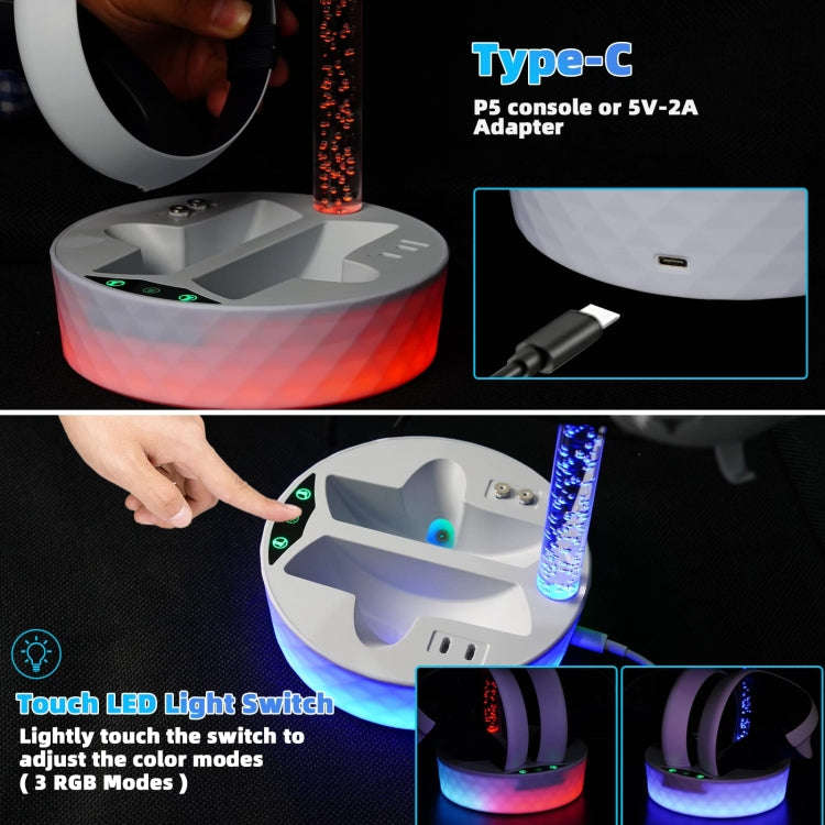 For PS VR2 iplay Colorful Charging Storage Rack Handle Magnetic Charging Base  HBP-505