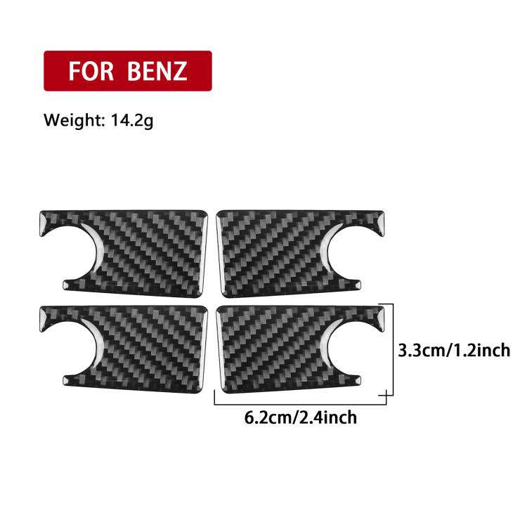 For Mercedes-Benz G-Class W463 4pcs /Set Inner Door Bowl Sticker(Black)