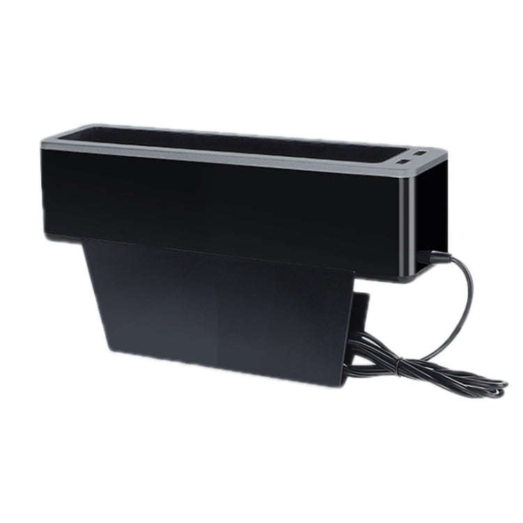 Car Seat Gap Storage Box with 2 USB Charging Port, Color: Co-pilot Gray