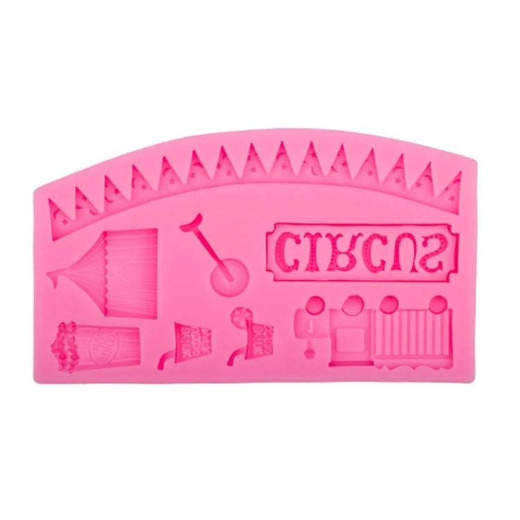 Circus Themed Clown Animal Silicone Mold Baking Cake Decoration Mold, Spec: A822 Pink