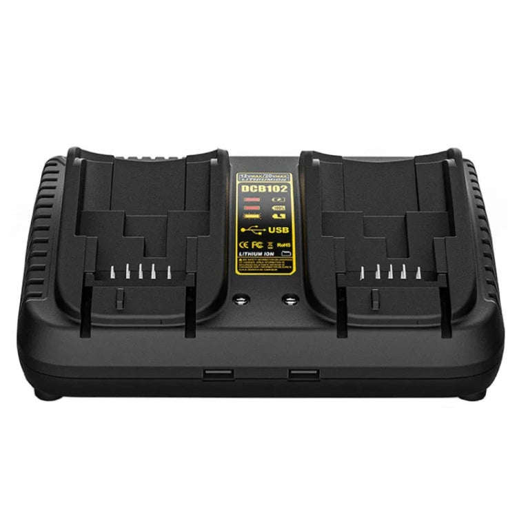 DCB102 For DeWalt 10.8V-20V Lithium Battery Dual Charger, Plug: AU