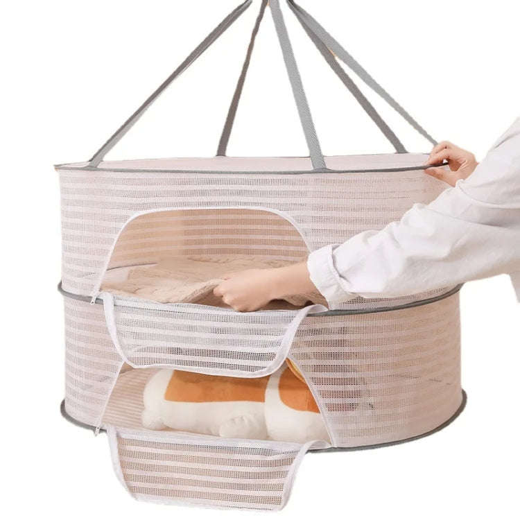 40 x 60cm  Foldable Drying Fishing Vegetables Fish Net Hanging Clothes Drying Storage Shelf, Spec...