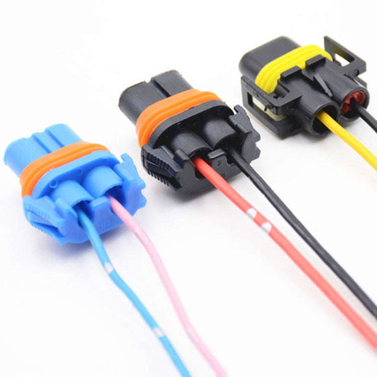 1pair For H11 / H8 / 881 Car Headlight Socket Light Holder Plug With Cable