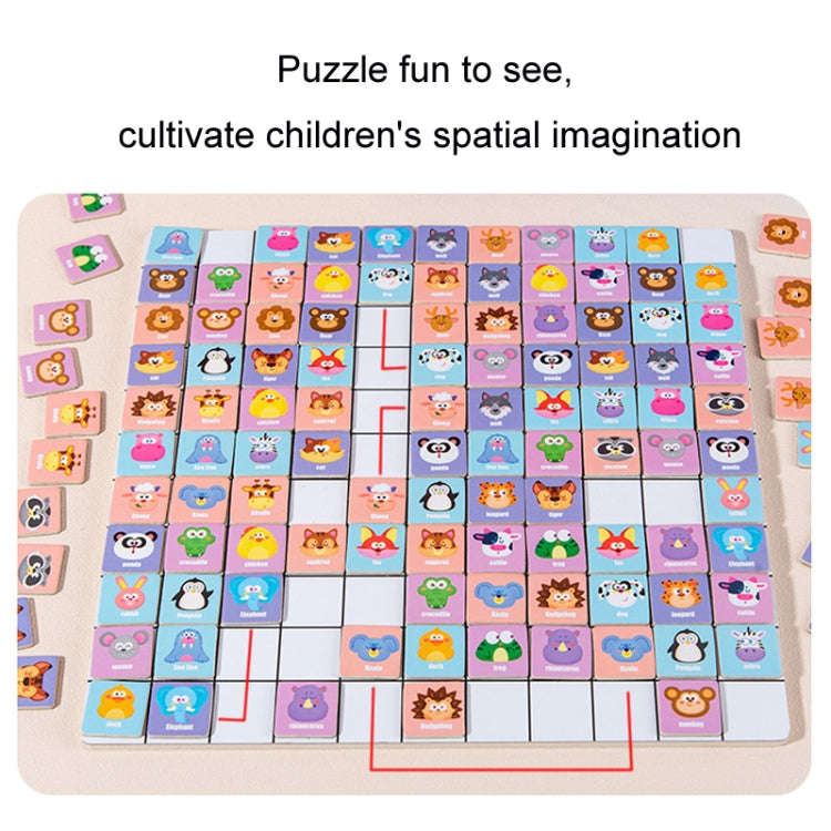 Children Wooden Fun Magnetic Puzzle Parent-child Interactive Desktop Game(Animal)