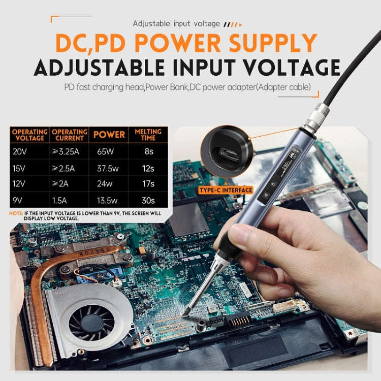 FNIRSI 9pcs/ Set Mini Soldering Station Digital Display Constant Temperature Smart Soldering Iron...