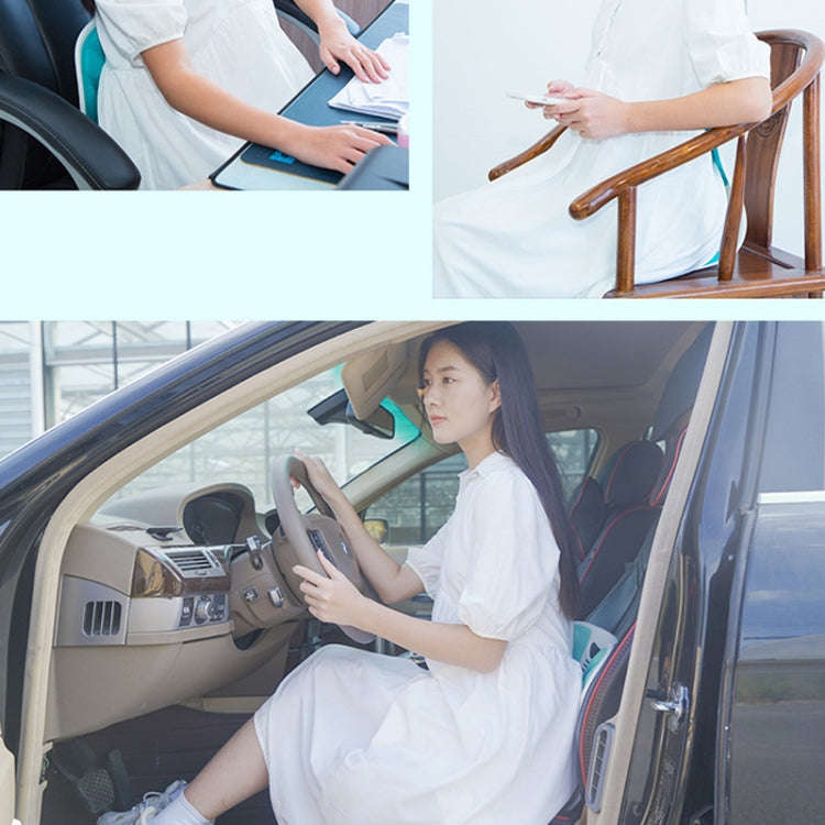 Lumbar Protector Cushion Children Office Sedentary Seat Posture Correction Chair(Emerald)